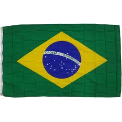 XXL Flagge Brasilien 250 x 150 cm Fahne mit 3 Ösen 100g/m² Stoffgewicht Hissflagge