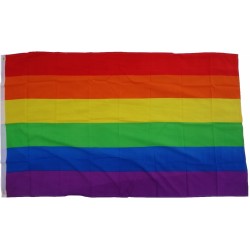 XXL Flagge Regenbogen / Frieden 250 x 150 cm Fahne mit 3 Ösen 100g/m² Stoffgewicht