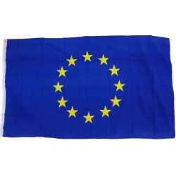 Flagge Europa 90 x 150 cm Fahne mit 2 Ösen 100g/m² Stoffgewicht Hissflagge Hissen