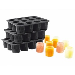 3x Silikon Eisform für 12 Eisgläser 2cl Eisglas Eisglasform Eiswürfel Eiswürfelform