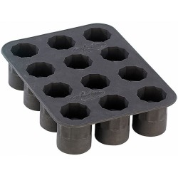 Infactory Silikonform für 12 Schnapsgläser aus Eisglas Eisgläser Eisform Eisglasform