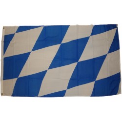 Flagge Bayern Raute 250 x 150 cm Fahne mit 3 Ösen 100g/m² Stoffgewicht Hissflagge