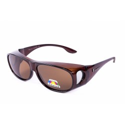 Figuretta Sonnenbrille Überbrille in braun aus der TV Werbung Brille UV Sonnenschutz