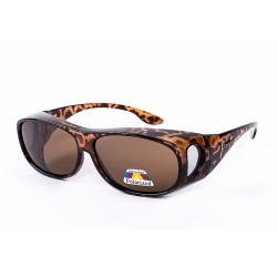 Figuretta Sonnenbrille Überbrille in Leoparden Optik aus der TV Werbung Brille UV