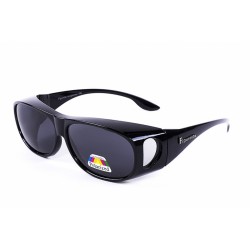 Figuretta Sonnenbrille Überbrille schwarz aus der TV Werbung Brille UV Sonnenschutz