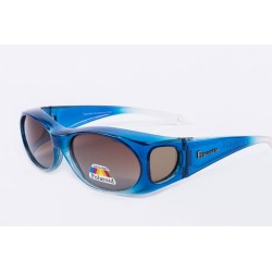 Figuretta Sonnenbrille Überbrille in Blau aus der TV Werbung Brille UV Sonnenschutz