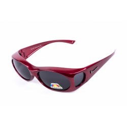 Figuretta Sonnenbrille Überbrille in Rot aus der TV Werbung Brille UV Sonnenschutz