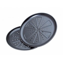 2 x CHG Pizza-Backblech antihaftbeschichtet Durchmesser: 28 cm in neuer Profiqualit