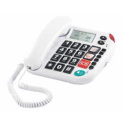 Simvalley Mobile XLF-80Plus weiß Senioren Telefon mit Garantruf & SOS-Taste Telefon