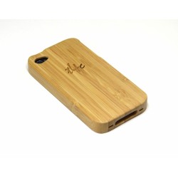 t4c Echtholz Bambus Cover für iPhone 4 / 4s - Holz Hülle Case Hardcase Handy Schale