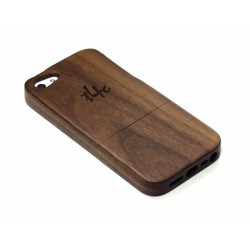 t4c Echtholz Walnuss Cover für iPhone 5 / 5s - Holz Hülle Case Hardcase Handy Schale