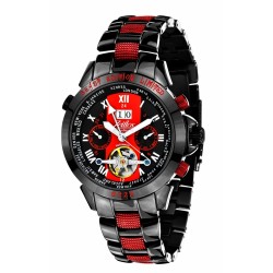 Zeitlos Automatik Uhr ZL-EBE-10 CS Exzellent Beast Herrenuhr schwarz rot Edelstahl