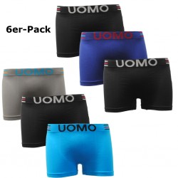 Garcia Pescara Herren Uomo Boxershorts Seamless S22 6er Pack Größe M/L Boxers Trunks aus Polyamid