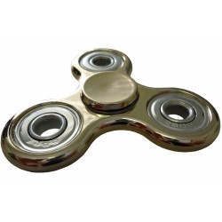 Fidget Finger Hand Spinner goldfarben Metallic Look Profi Kugellager Chrom Optik