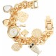 Excellanc 1507 Damenuhr mit Metall Kettenarmband und Accessoires goldfarben Uhr