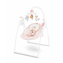 Lionelo Robin pink Babyschaukel mit Spieluhr und Melodien Schaukel Babywiege Babywippe 0-9kg