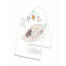 Lionelo Robin braun Babyschaukel mit Spieluhr und Melodien Schaukel Babywiege Babywippe 0-9kg