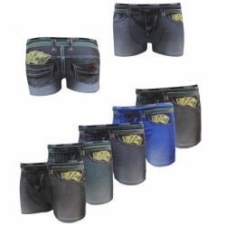 Garcia Pescara Uomo6 Herren Boxershorts Größe L 6er Pack Jeans & Bills Optik aus Baumwolle