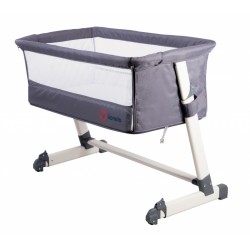 Lionelo Theo Baby Beistellbett Kinderbett dunkelgrau Babybett Zustellbett