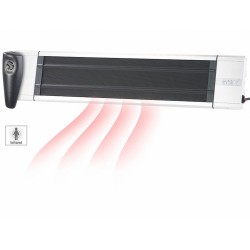 Semptec Infrarot-Dunkelheizstrahler RA-324 Timer Fernbedienung 2.400 Watt IP55 Heizung