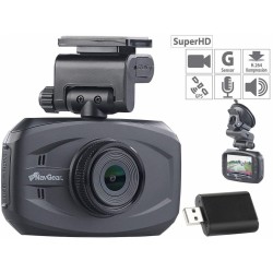 NavGear Super-HD-Dashcam MDV-3300.SHD G-Sensor Weitwinkel GPS Autokamera mit Farbdisplay