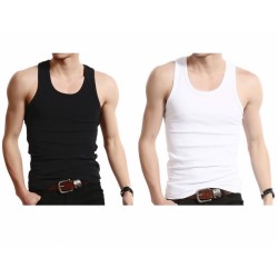 4er Pack Garcia Pescara Herren Feinripp Unterhemd Tank-Top in weiß und schwarz Gr. S - 3XL