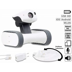 7Links HSR-2.nv ferngesteuerter HD Kamera Roboter RC Rover HD-Video, IR-Nachtsicht, weltweit fernsteuerbar per App