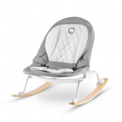 lionelo Rosa Babywippe in grau/weiß Babyschaukel Schaukelstuhl drehbar
