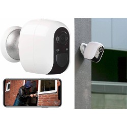 VisorTech IPC-480 Outdoor Überwachungskamera, Full HD, WLAN & App, batteriebetrieben