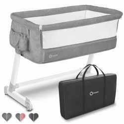 Lionelo Theo concrete Baby Beistellbett Kinderbett grau Babybett Zustellbett