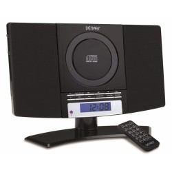 Denver MC-5220 schwarz Stand CD Player mit FM Radio, Uhr mit Weckfunktion und Fernbedienung