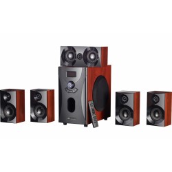 auvisio Holzoptik 5.1 Home-Theater Surround-Sound-System, 160 Watt, MP3/Radio
