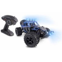 Overmax X-Flash ferngesteuerter RC Buggy 45 km/h, 1:18, 2 Akkus, Allrad, 100m, Öl Stossdämpfer, LED Licht, Auto