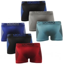 Garcia Pescara Herren Uomo3 Boxershorts Seamless 6er Pack Größe M/L Boxers Trunks aus Polyamid